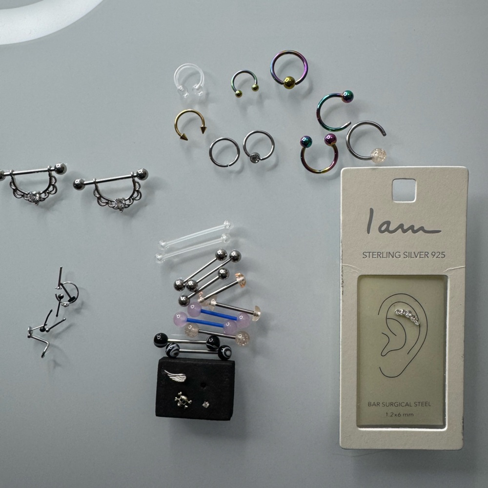 Never used Jewelry piercings 35 pc bundle